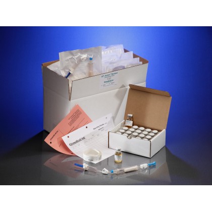 Contamination tester with 0.22µ membrane, universal spike inlet and spike septum outlet, 20 Testers, 20 20mL Vials of Media / CS
